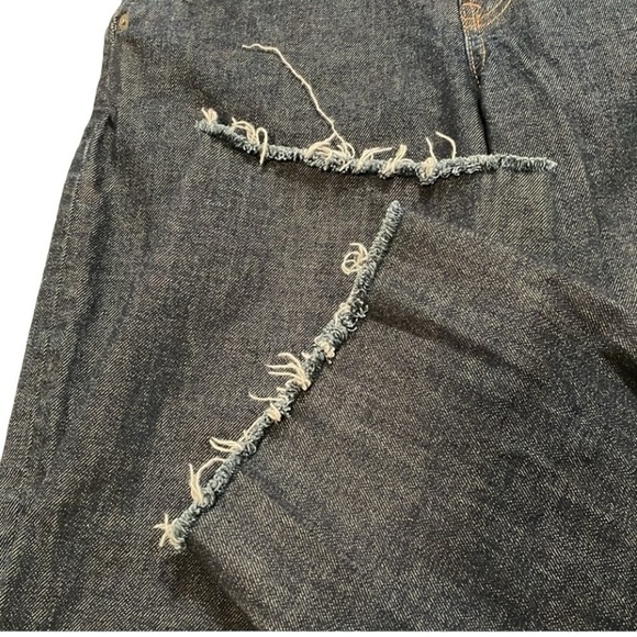 Everlane The Arc High Straight Leg Jeans in Indigo Raw Hem Size 26 - Picture 5 of 10